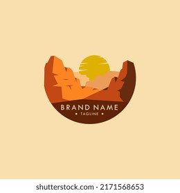 Simple Adventure Cliff Logo Illustration