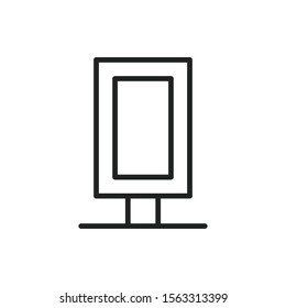 Simple advertisement line icon. Stroke pictogram. Vector illustration isolated on a white background. Premium quality symbol. Vector sign for mobile app and web sites.