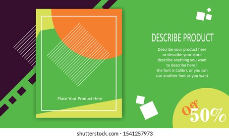 simple advertising layout design fit to facebook and instagram