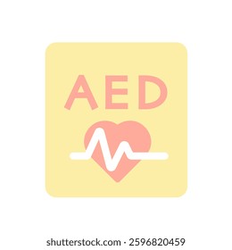 Simple AED icon illustration material