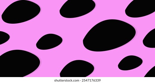 Fondo abstracto estético simple en patrones de objetos rosas y negros