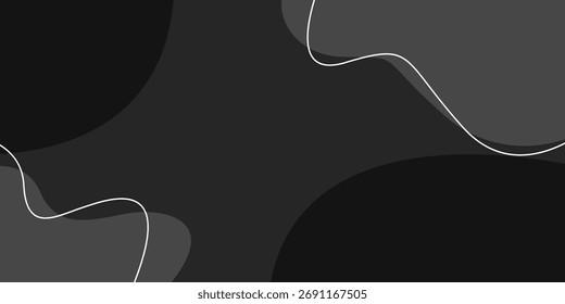 Einfaches ästhetisches abstraktes Design, schwarzer Hintergrund