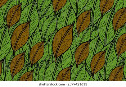 simple and aesthetic leaf background vector