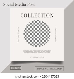 Simple aesthetic social media post template