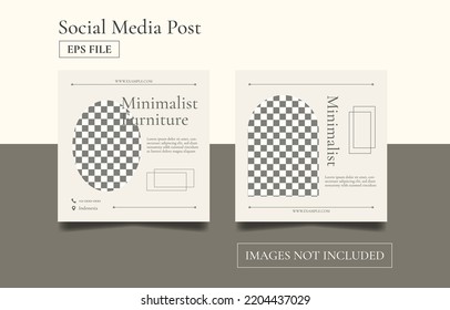 Simple aesthetic social media post template