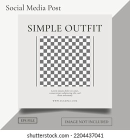 Simple aesthetic social media post template