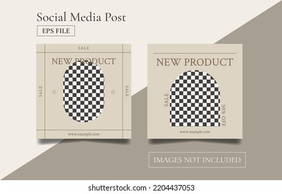 Simple aesthetic social media post template