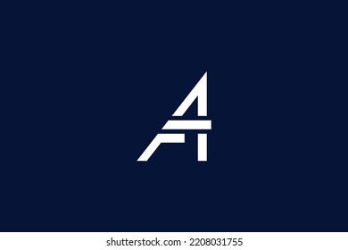 Alfabeto AF FA sencillo y logotipo número 4