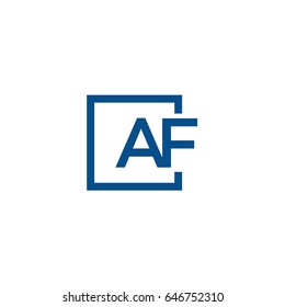 Simple AF initial Logo designs template, Vector illustration