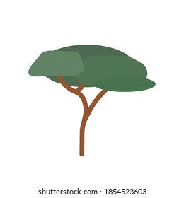 Gráfico vectorial simple de árbol africano