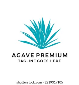 Simple agave plant logo design vector illustration