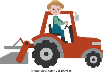 Ilustración de la máquina de tractores agrícolas
