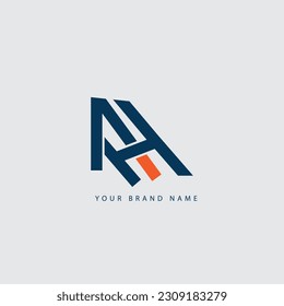 SIMPLE  AH Text Logo Design