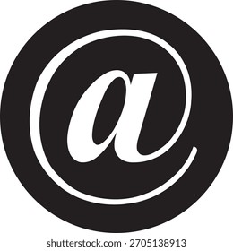 Einfaches KI-Icon mit dem AT-Symbol, das mit Design im Stil der künstlichen Intelligenz integriert ist. Perfekt für Apps, Chatbots, Machine Learning-Schnittstellen, digitale Plattformen, technisches Branding, 