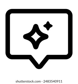 Simple Ai Message icon. The icon can be used for websites, print templates, presentation templates, illustrations, etc