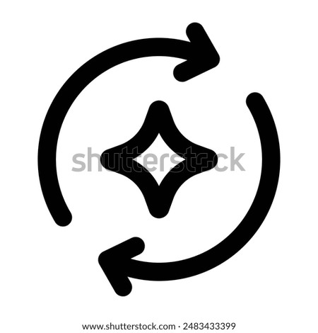 Simple Ai Regenerate icon. The icon can be used for websites, print templates, presentation templates, illustrations, etc
