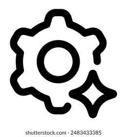 Icono de Configuración de Ai simple. El ícono se puede usar para Sitios web, Plantillas impresas, Plantillas de presentación, ilustraciones, etc