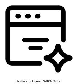 Simple Ai Website icon. The icon can be used for websites, print templates, presentation templates, illustrations, etc