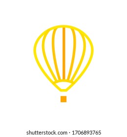 Simple air balloon outline icon