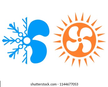 simple air conditioner symbol icon logo
