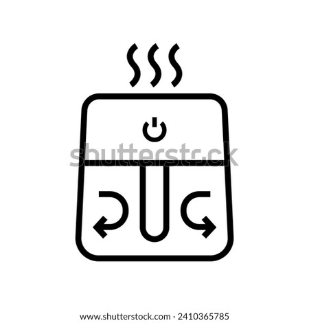 Simple Air fryer icon line vector