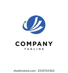 Simple air plane logo icon vector