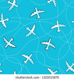 Avión simple en un fondo sin fisuras.