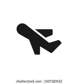 Simple airplane flying icons in solid style design on white background. Suitable for airport,  user interface, airplane mode and website app. Pixel Perfect 48x48. Vector Illustration EPS 10.