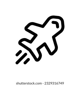 Simple Airplane icon. The icon can be used for websites, print templates, presentation templates, illustrations, etc