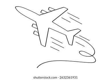 Einfaches Flugzeugsymbol in einer Zeile