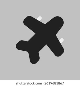 A simple airplane icon suitable for travel websites and apps.