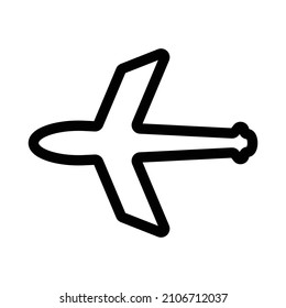A simple airplane icon. Traffic. Vector.
