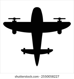 Simple Airplane Icon for Travel and Transportation Design