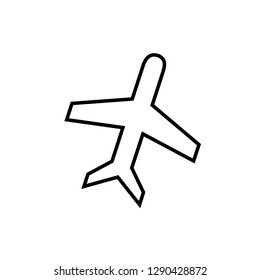 Simple airplane icon. Vector Illustration