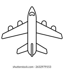 simple airplane icon. Vector illustration
