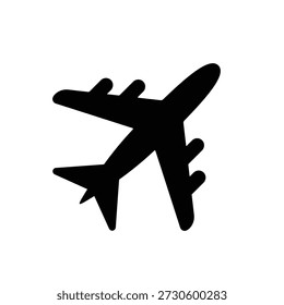 Ilustração simples do vetor do ícone do avião representando o projeto da viagem aérea e do transporte