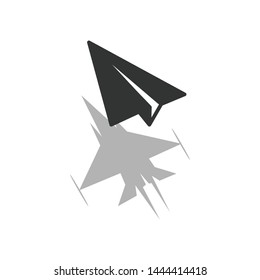 simple airplane idea logo template