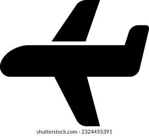 Simple airplane isolated vector icon.