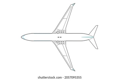 Einfaches Flugzeugmodell, weißer Hintergrund