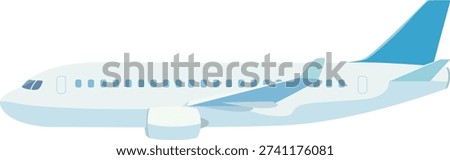 simple airplane side view illustration