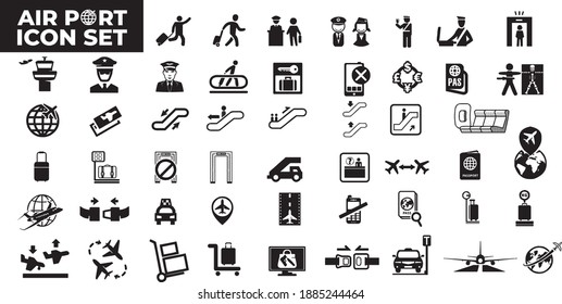 Simple Airport Vector set illustration