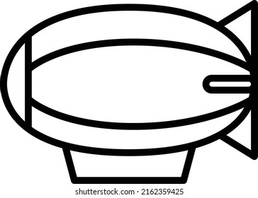 Simple airship line drawing icon