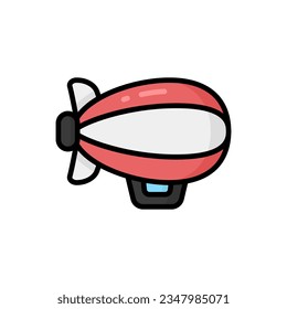 Simple Airship lineal color icon. The icon can be used for websites, print templates, presentation templates, illustrations, etc