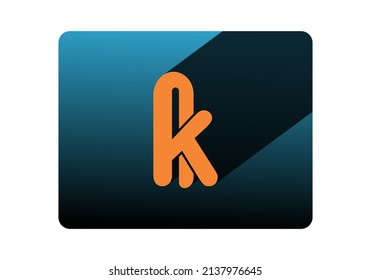 Simple AK letter vector, perfect for content creator logos.
