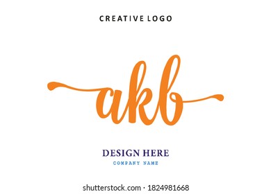 El sencillo logo con letras AKB es fácil de entender y autoritativo