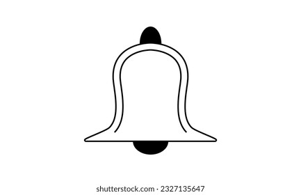  Simple alarm bell flat icon design vector