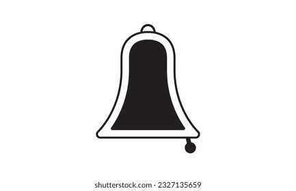  Simple alarm bell flat icon design vector