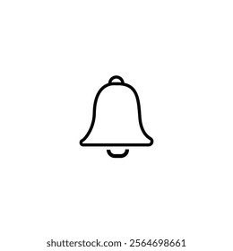 Simple alarm bell flat icon design vector