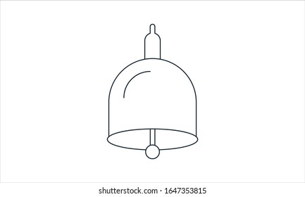 Simple  alarm bell icon vector image
