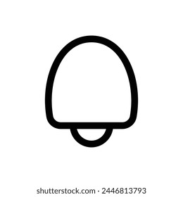 Simple Alarm Bell line icon isolated on a white background	